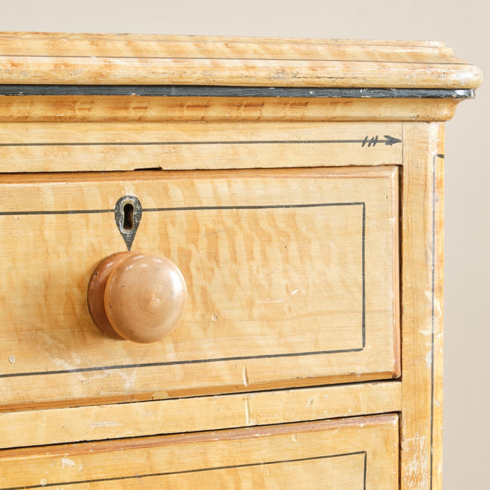 19TH CENTURY PINE CHEST OF DRAWERS IN ORIGINAL PAINT