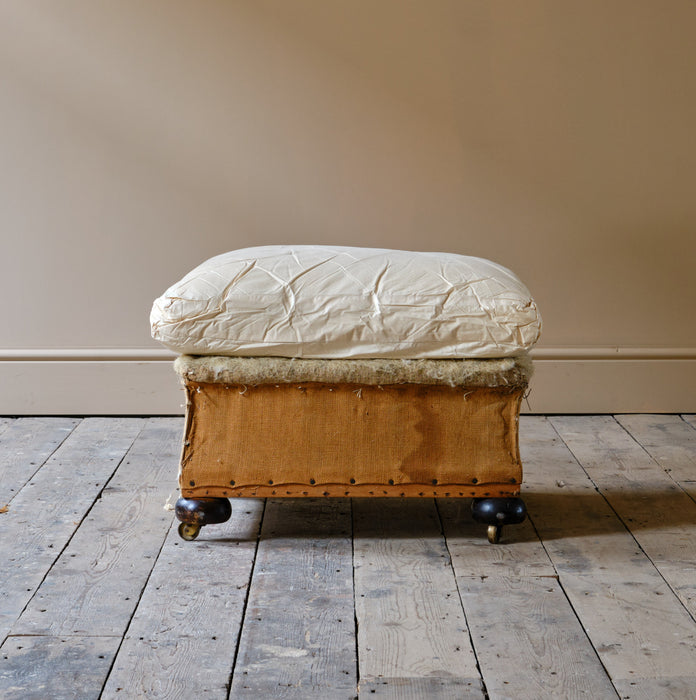 HARRODS COUNTRY HOUSE ARMCHAIR AND FOOTSTOOL