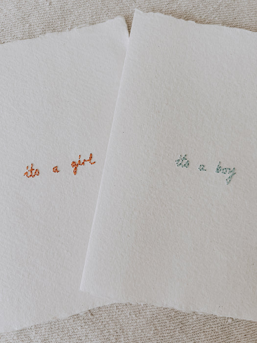 Hand stitched Greetings cards