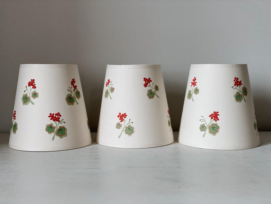 Sarah Blomfield x FAEGER hand painted lampshade - Geranium