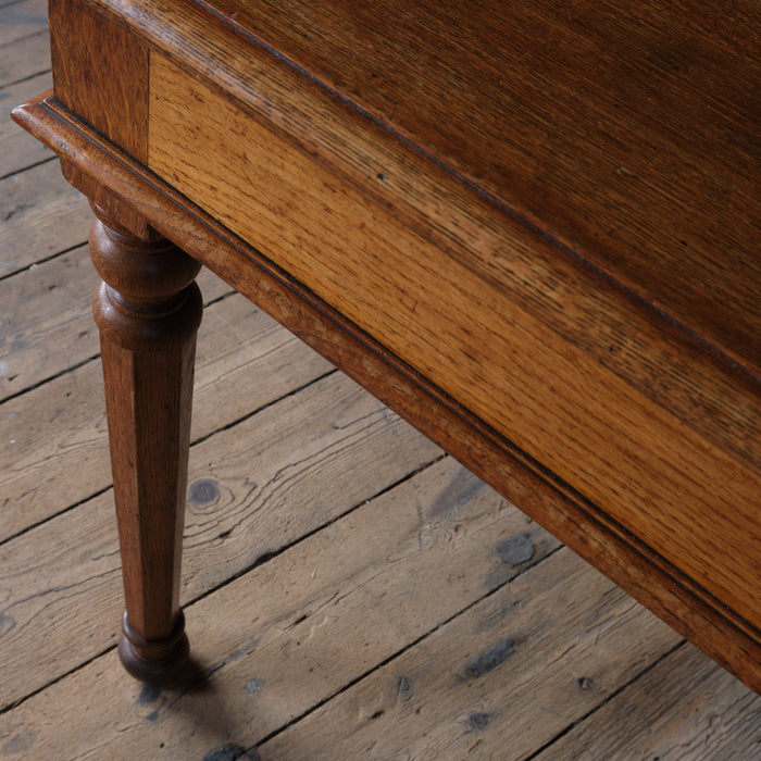 Antique 19th Century Gothic Revival Oak Console Table