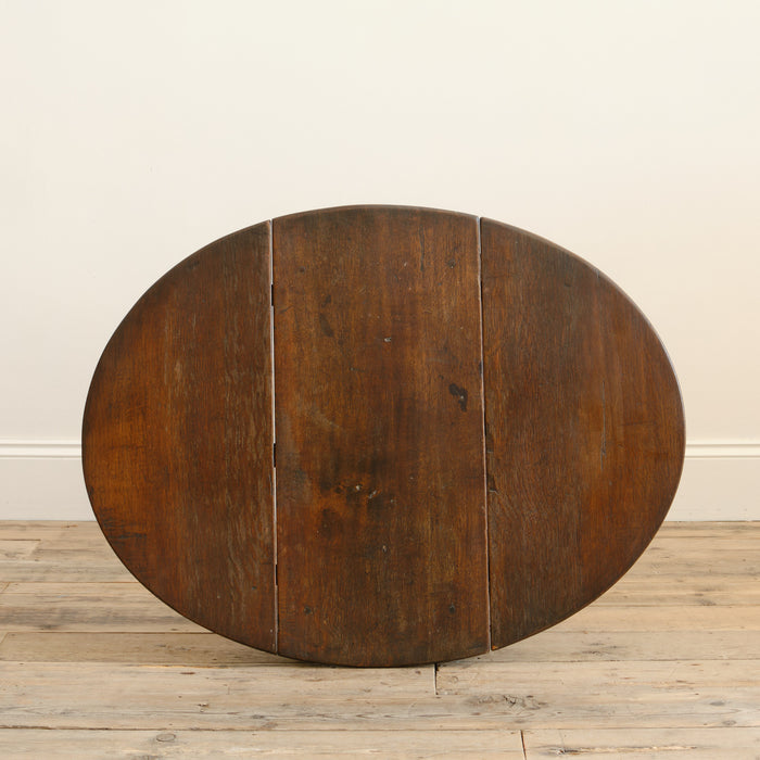 Antique Oval Bobbin Drop Leaf Table