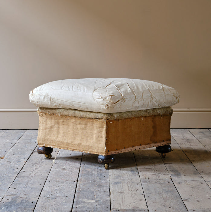 HARRODS COUNTRY HOUSE ARMCHAIR AND FOOTSTOOL