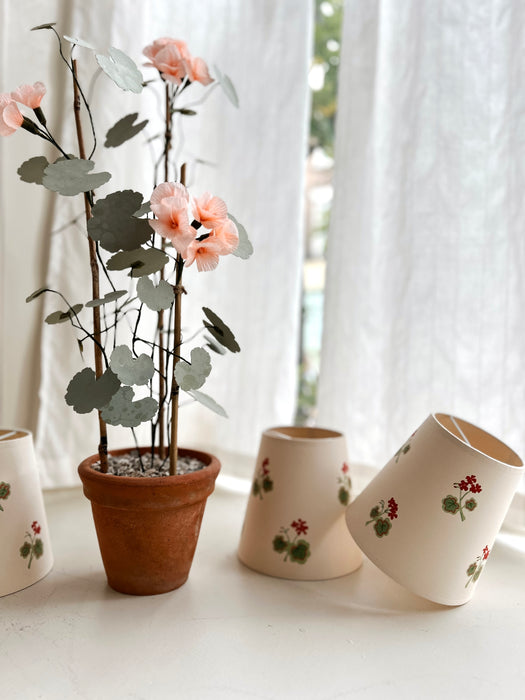 Sarah Blomfield x FAEGER hand painted lampshade - Geranium