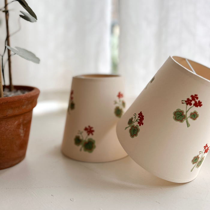 Sarah Blomfield x FAEGER hand painted lampshade - Geranium