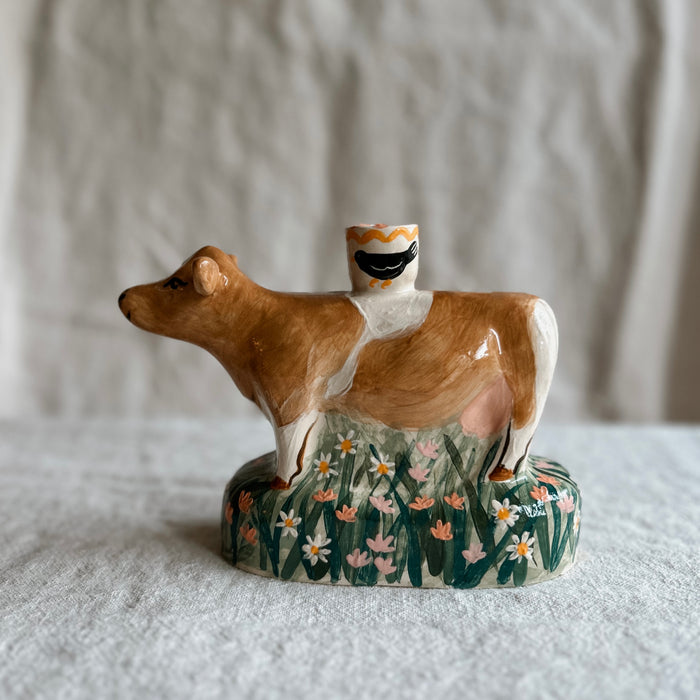 Guernsey Cow Candlestick