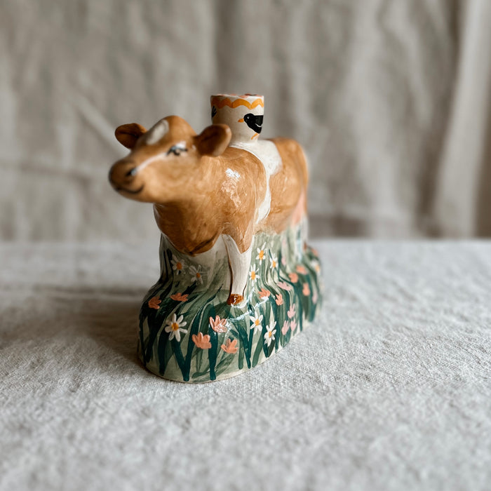 Guernsey Cow Candlestick