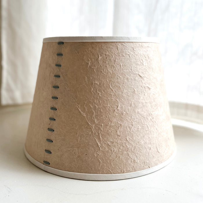 Hemp paper Lampshade with baby blue lace
