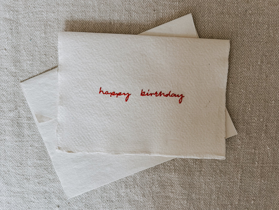 Hand stitched Greetings cards