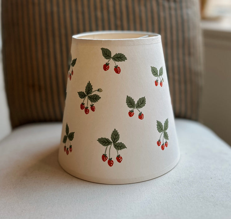 Sarah Blomfield x FAEGER hand painted lampshade - English Strawberries