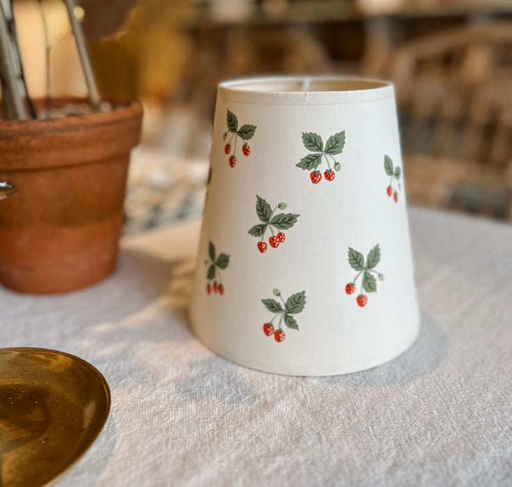 Sarah Blomfield x FAEGER hand painted lampshade - English Strawberries