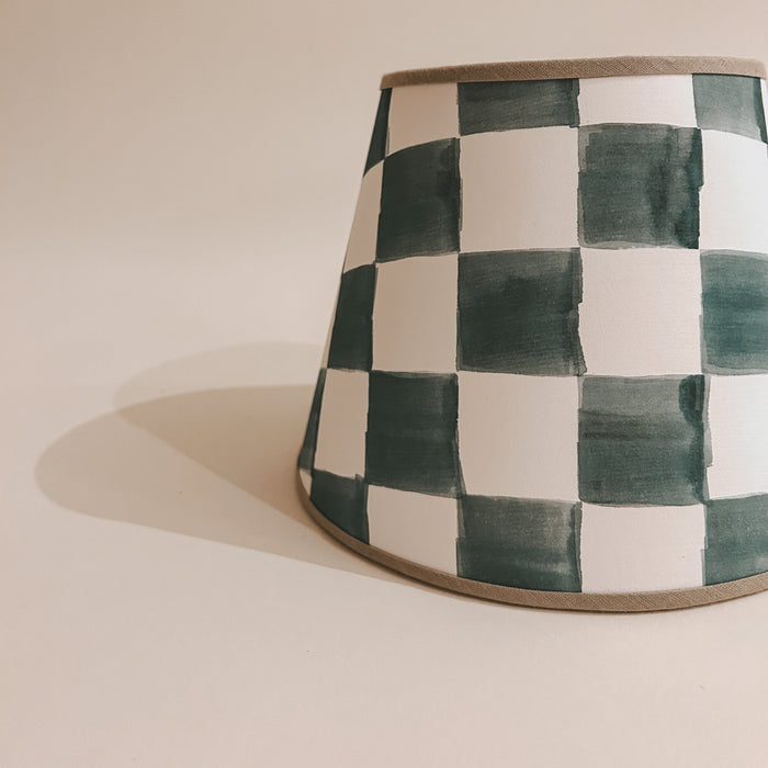 The Drawing Room x Faeger Hand-Painted Lampshade - Checkerboard