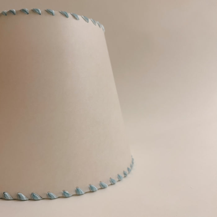 Faeger Natural Parchment Lampshade With Ribbon Trim