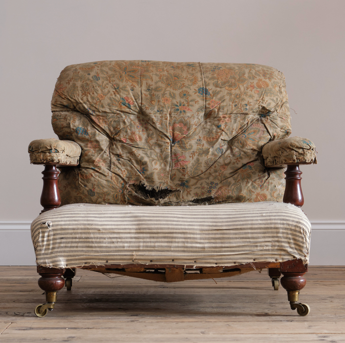 Mid 19th Century Open Armchair by J.Thorpe