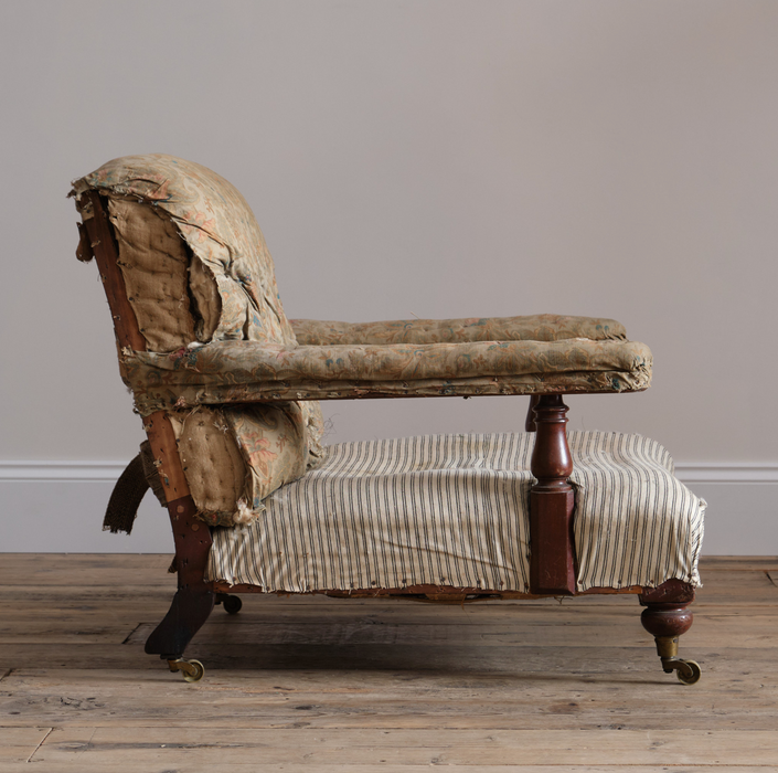 Mid 19th Century Open Armchair by J.Thorpe