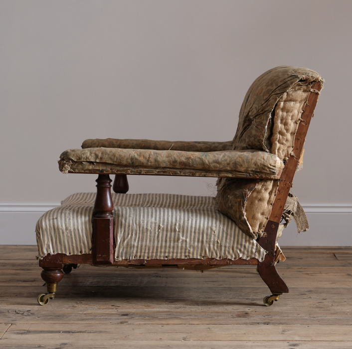 Mid 19th Century Open Armchair by J.Thorpe