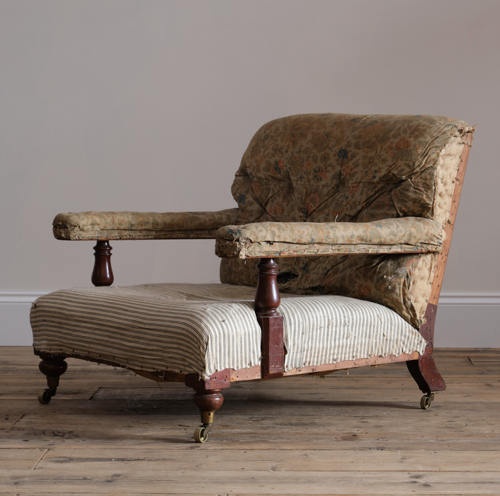 Mid 19th Century Open Armchair by J.Thorpe