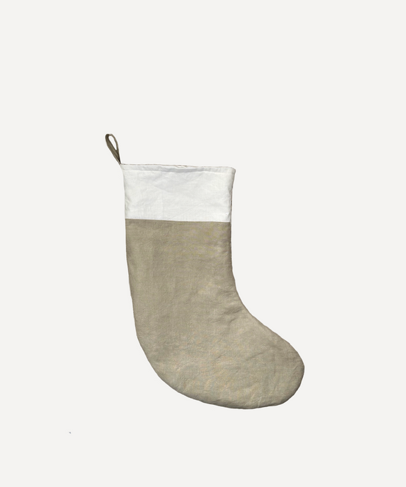 Hand dyed linen stocking