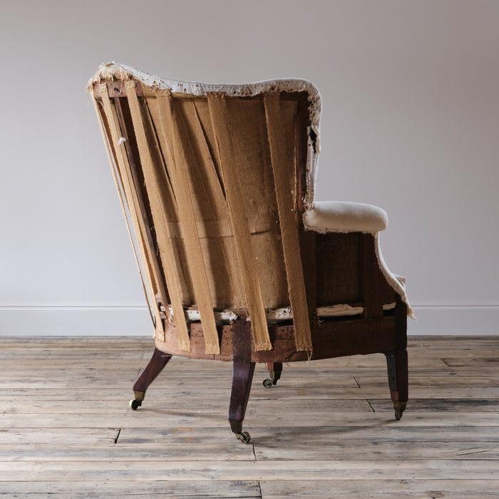 Large 19th Century Barrel Back Armchair