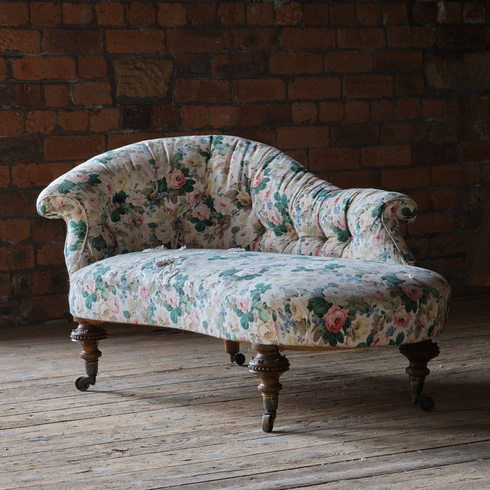 19th Century floral chaise