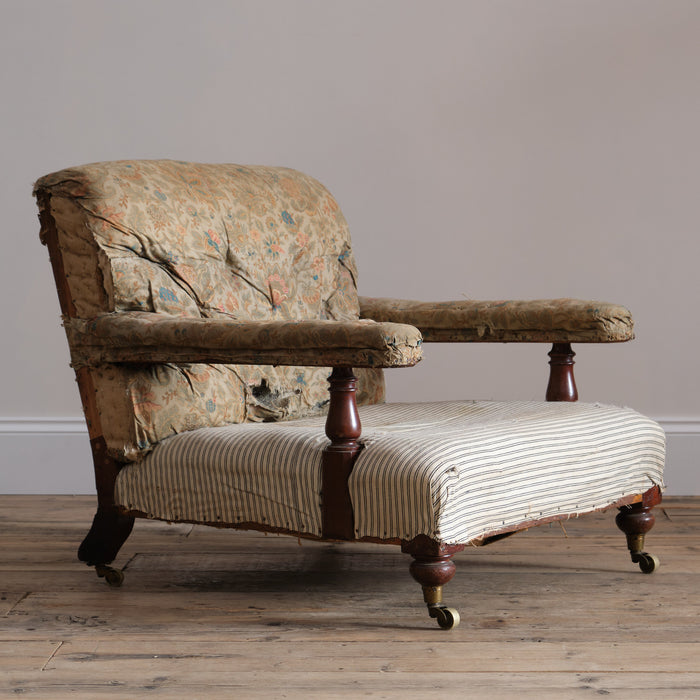 Mid 19th Century Open Armchair by J.Thorpe